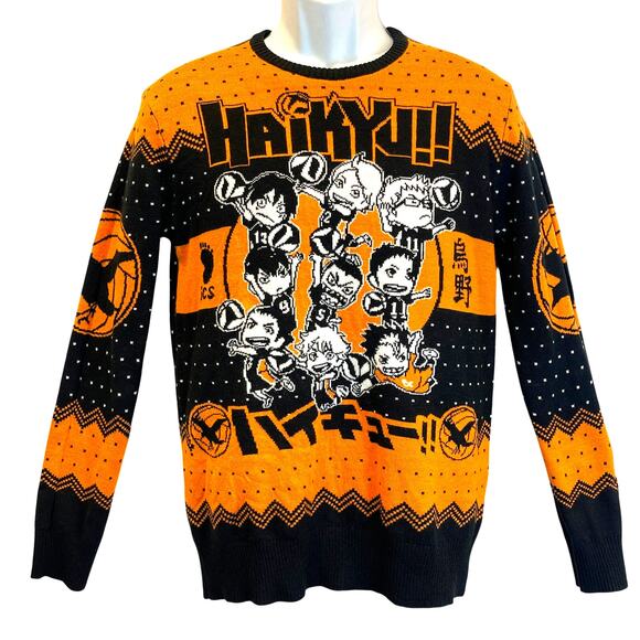 Box Lunch HAIKYU!! Manga Ugly Christmas Sweater Size Small - Picture 1 of 5
